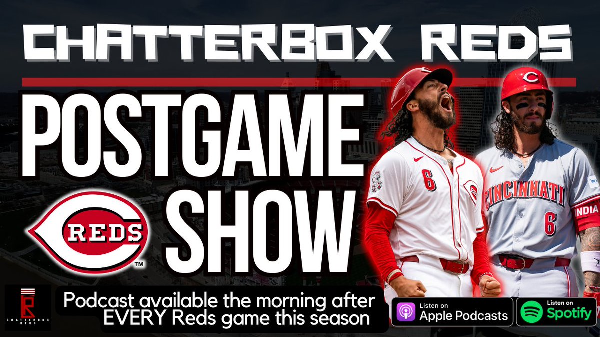 Go Reds! See you late tonight with @CBoxTrace in the 9th inning for Chatterbox Reds LIVE Postgame show. 📺: 'Chatterbox Sports' on YouTube