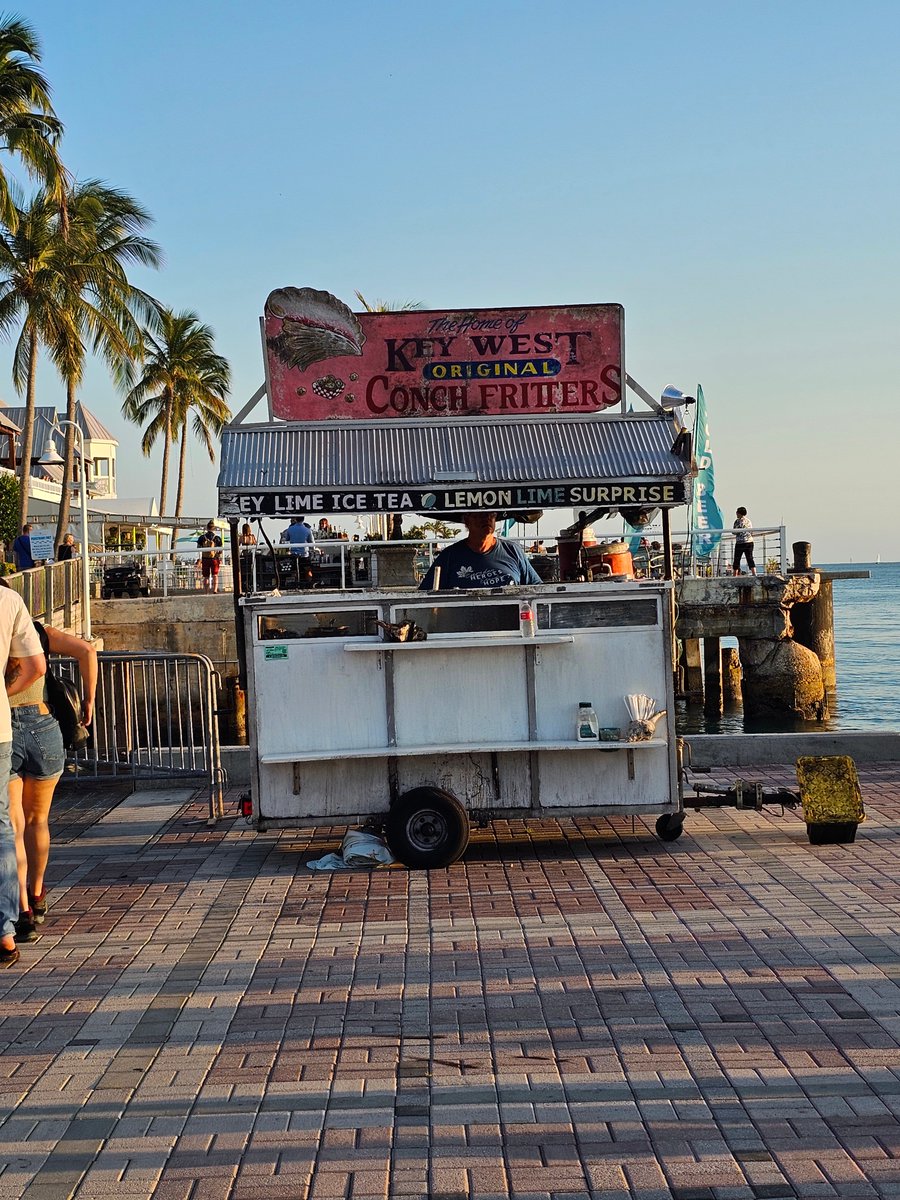 Conch fritters and a cold one while waiting for the sunset show at Mallory Square? Doesn't get more Key West than this! 📷 What is your go-to drink for pairing with Conch fritters?
#KeyWest #MallorySquare #SunsetVibes #ConchFritters #sunsetcelebrationkeywest
