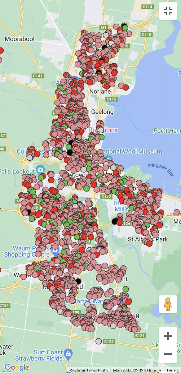 #Geelong sold map, 90% selling under at a median of -$40,000. See more at Spachus.com.au