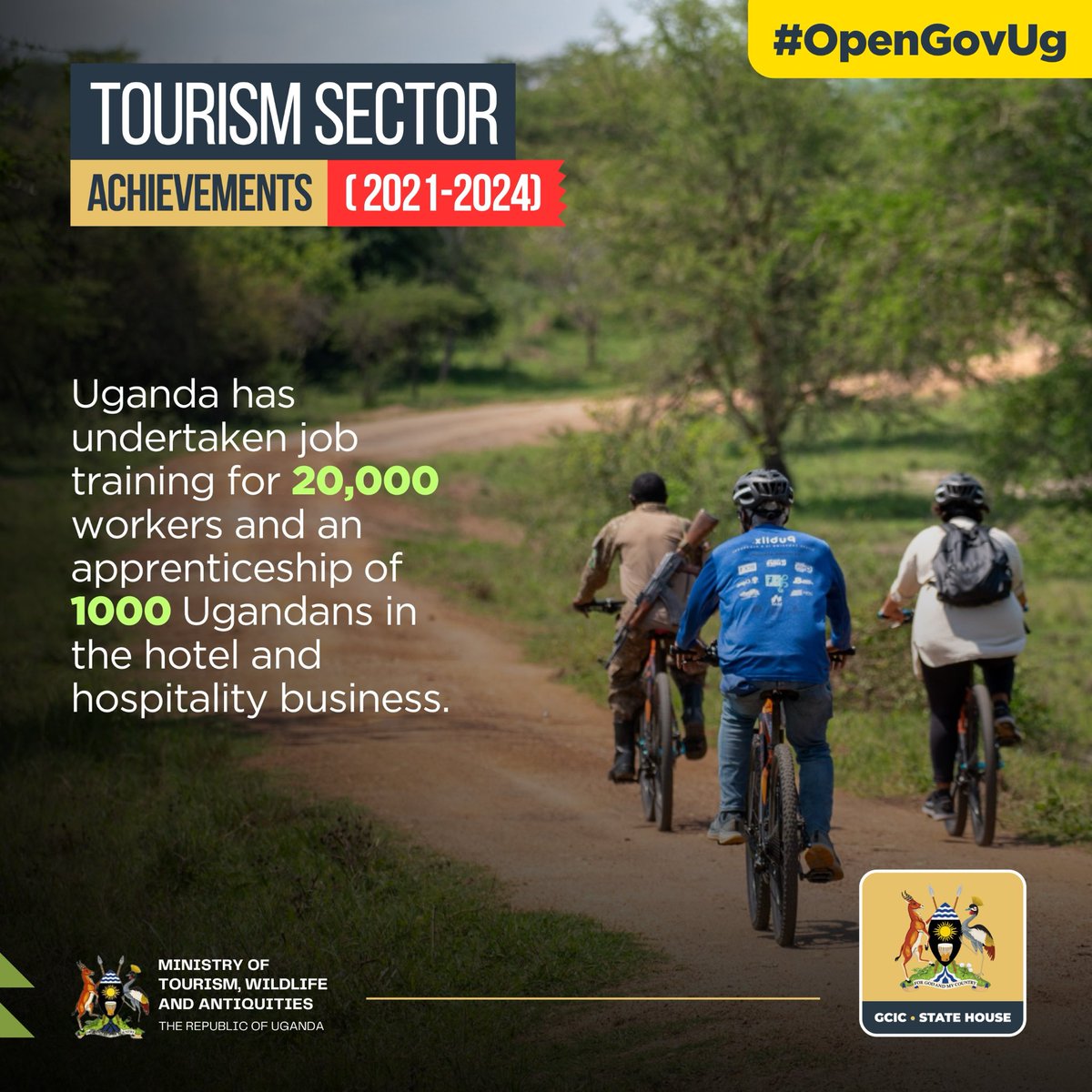 Uganda has undertaken job training for 20,000 workers and an apprenticeship of 1,000 Ugandans in the hotel & hospitality business. #OpenGovUg @LillyAjarova