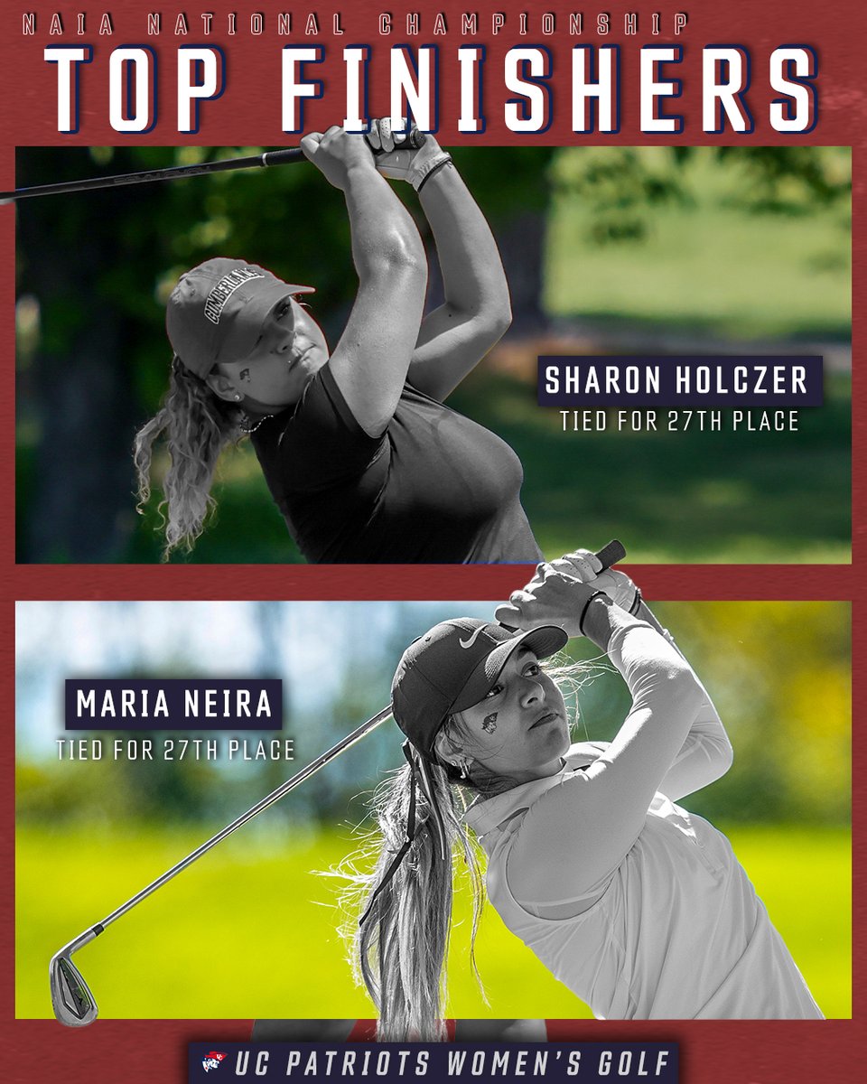 🚨TOP FINISHERS🚨 Seniors Sharon Holczer and Maria Neira were the top two finishers for the Patriots Women's Golf Team, finishing in a tie for 27th place!! The pair finished with a total score of 311 (+23) through four rounds of play! #OneBigTeam