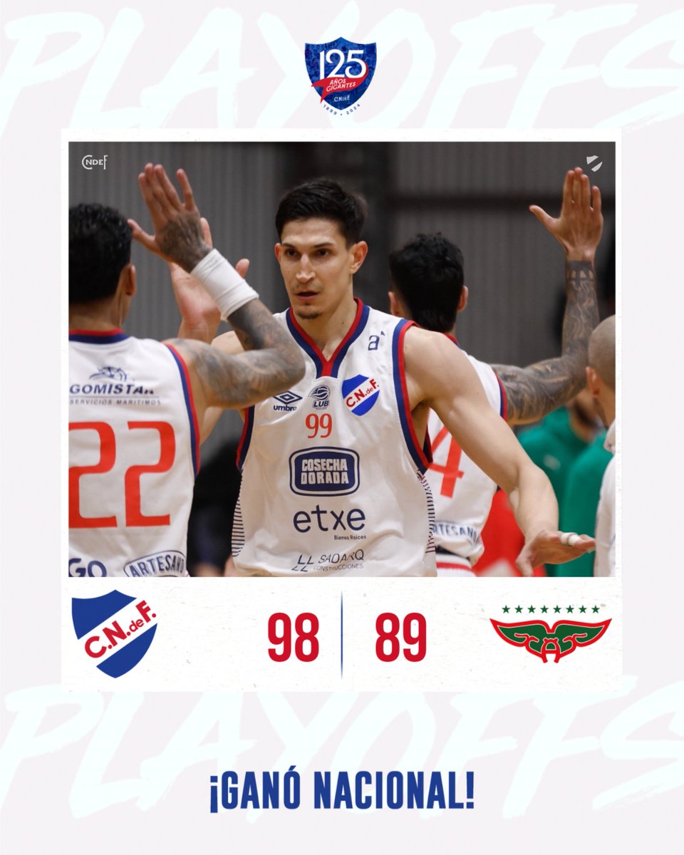 ¡𝗚𝗔𝗡𝗢́ 𝗡𝗔𝗖𝗜𝗢𝗡𝗔𝗟! 🔵⚪️🔴  

⏱️ Final del partido 🏀

#Nacional 9️⃣8️⃣ - 8️⃣9️⃣ Aguada

#ElClubGigante
#MismoEscudoMismaPasión