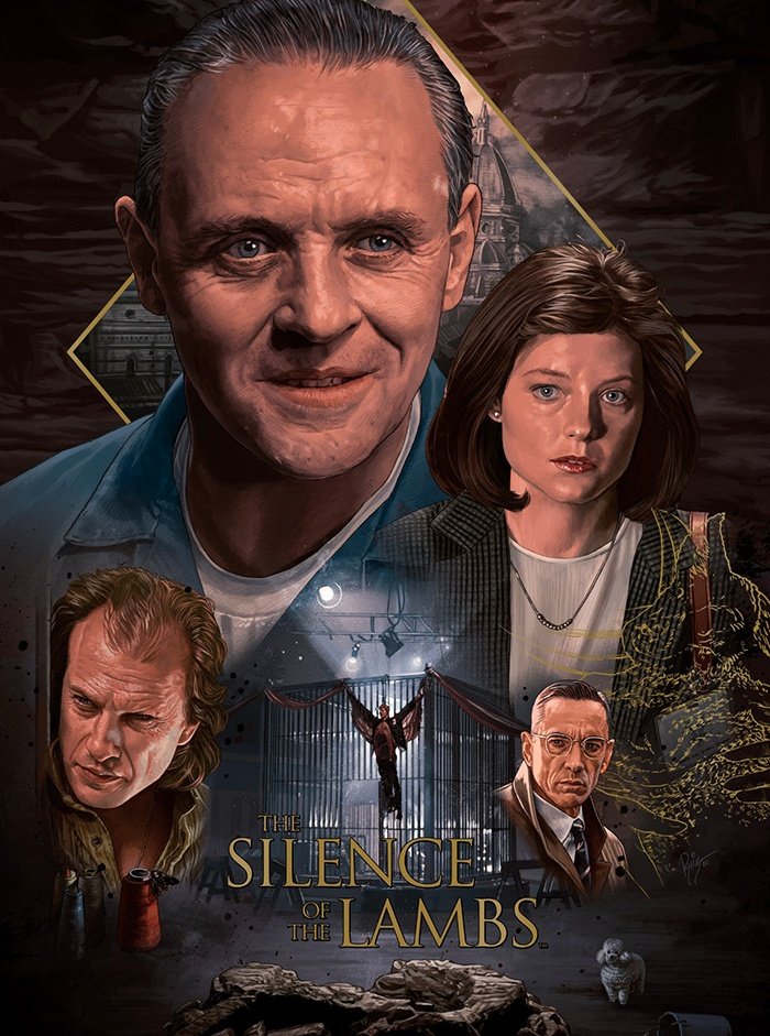 The Silence of the Lambs (1991) Any fans? (Art by Ruiz Burgos) #Horrorfam