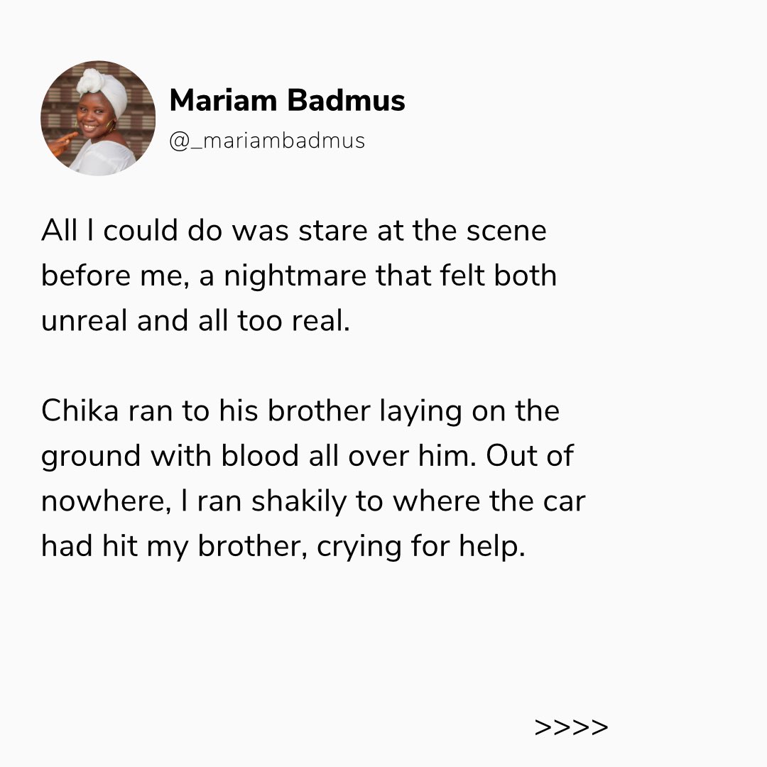 _mariambadmus's tweet photo. It's called Moments of Sorrow for a reason😁

Get ready to cry, laugh, love, h*te, and feel every emotion imaginable!

This novel took me years to put together, and I promise it's worth your time.

Excerpts from #momentsofsorrow ❤️

..

Chapter 7: Right In Front Of Me

.. https://t.co/hfCZEKRrTQ