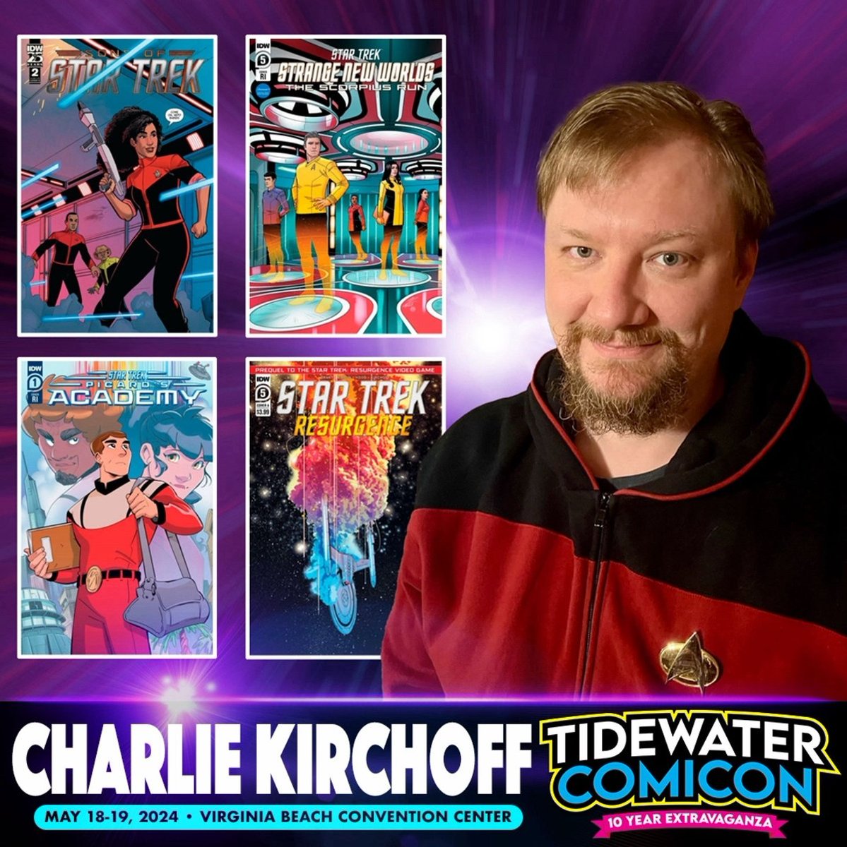 JimHereth's tweet photo. Charlie Kirchoff, colorist extraordinaire for mine and @RhondaJSmiley's graphic novel @Blowback_GN, will be at the Tidewater Comicon this weekend. If you're in Virginia Beach, be sure to stop by and say hi!

#comics #indiecomics #startrek @TWComicon https://t.co/FoxytsT26E