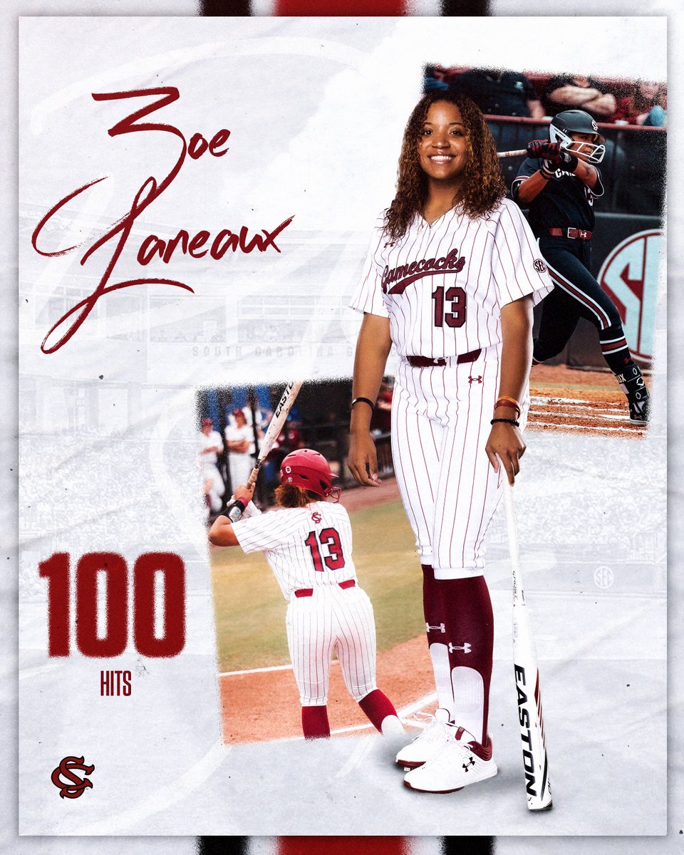 ⭐️ Congrats @zoe_laneaux on her 100th career hit today! #Gamecocks🤙