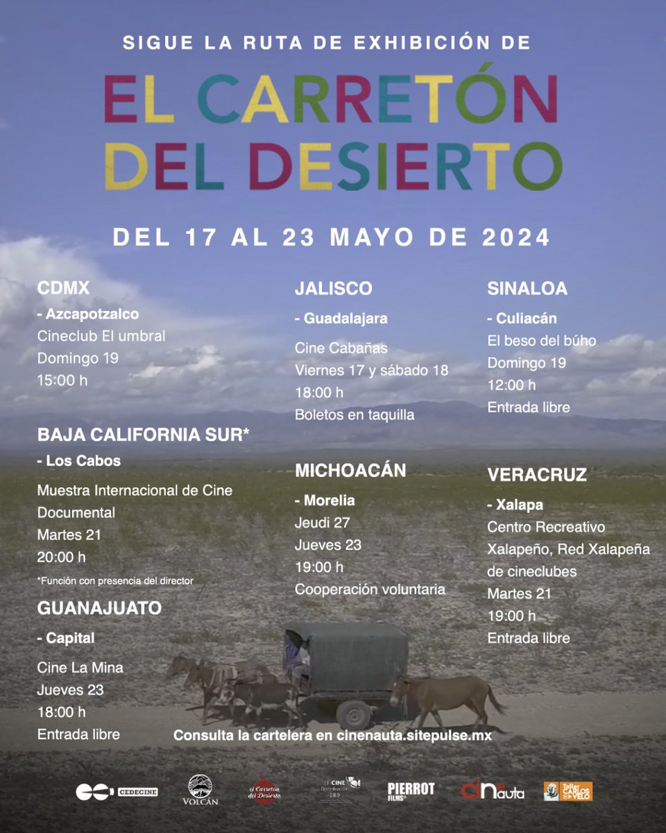 ¡#ElCarretónDelDesierto continúa su viaje por el país!

Adéntrate al desierto y acompaña a esta compañía de teatro conformada por humanos, mulas y marionetas con la misión de llevar sonrisas a los lugares donde el entretenimiento difícilmente llega.