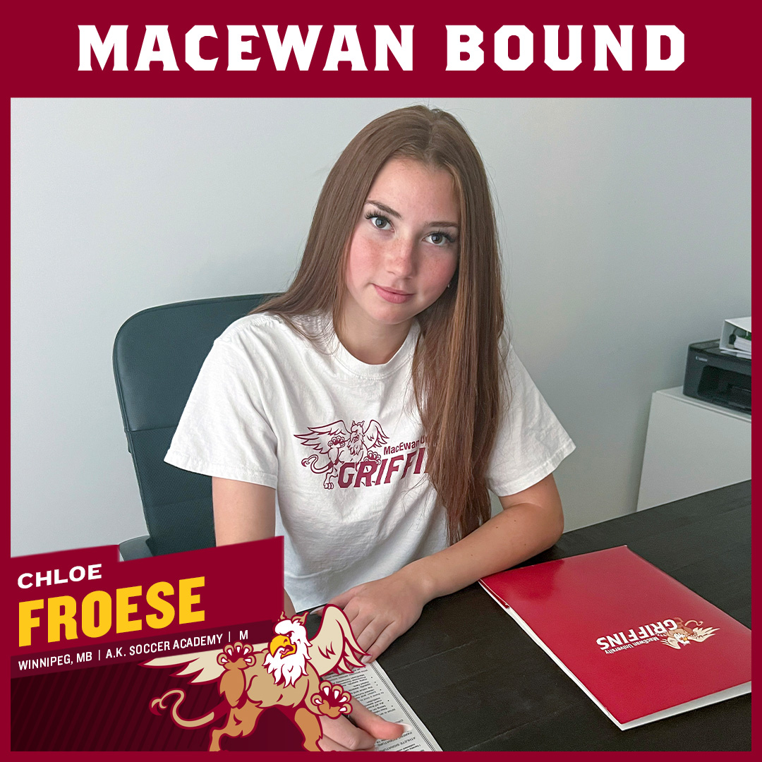 W⚽️| RECRUIT With an innate ability to score from distance, @aksawpg @ManitobaSoccer REX attacking midfielder Chloe Froese will bring another element to a potent @GriffinsSoccer attack in 2024-25. Welcome to @MacEwanU! #GriffNation STORY➡️macewangriffins.ca/sports/wsoc/20…