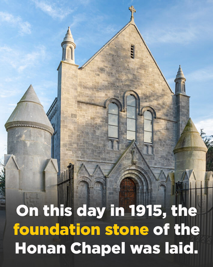 On this day in 1915, the foundation stone of the Honan Chapel was laid. Read about the recent refurbishment of the Honan Chapel here. shorturl.at/WzUfj