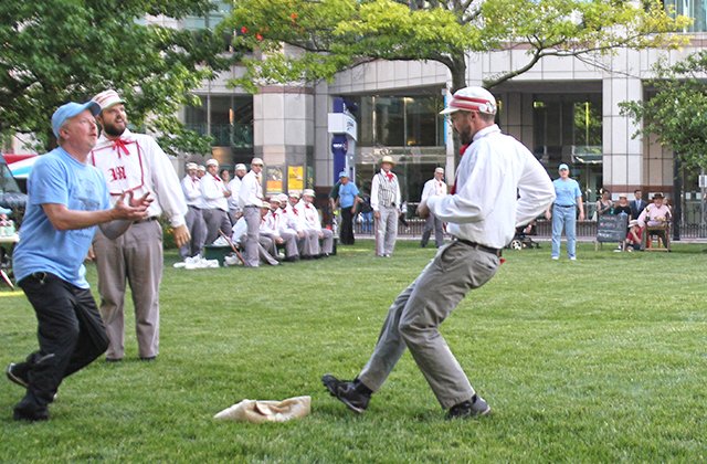 Vintage Base Ball Game at the Ohio Statehouse - May 22 at 5:30 p.m. Open to the public in downtown Columbus on Wednesday with a food truck.