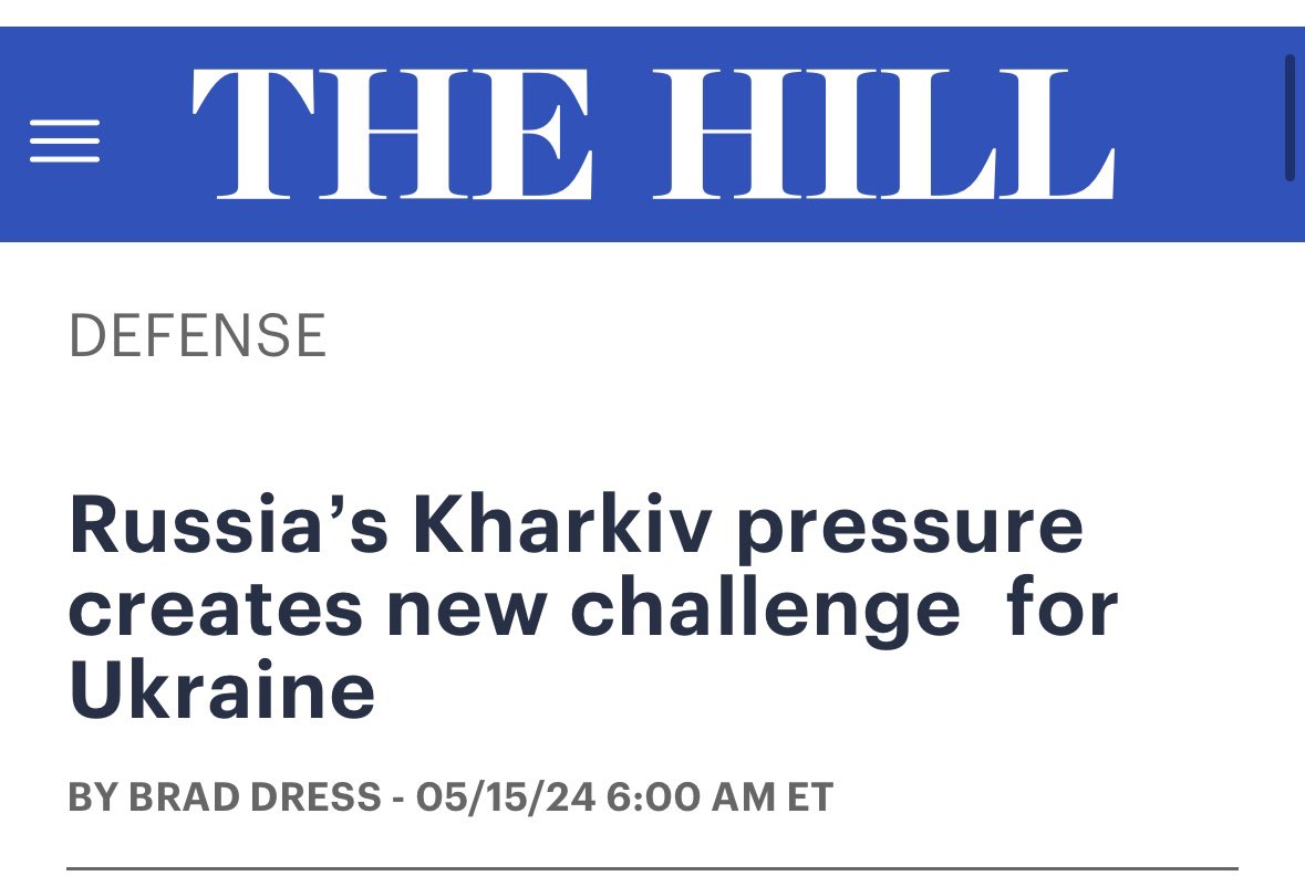 “Moscow’s surprise invasion of Kharkiv from the Russian province of Belgorod last Friday is pressing Ukrainian forces already struggling to fend off Russia’s attacks…” Except it wasn’t a “surprise invasion.” Half the Internet saw this coming. Why does our media do this?