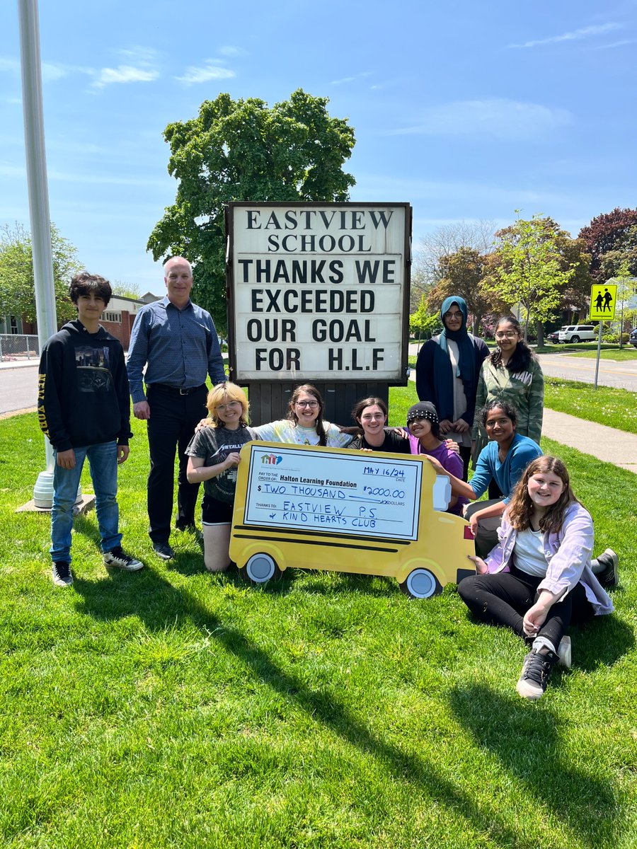 Congratulations and thank you <a href="/EastviewEagles/">Eastview Eagles</a> for surpassing your fundraising target for #HLFMonth! We love to see #StudentsHelpingStudents