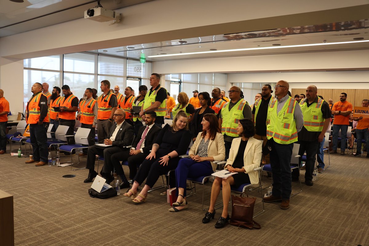 Yesterday, Members from the NCCU joined the @WSCarpenters and @LIUNA at the California Transportation Commission meeting in Orange County and spoke on behalf of the Yolo 80 Corridor Improvements Project. #CarpenterUnionPower #NorCalCarpentersUnion