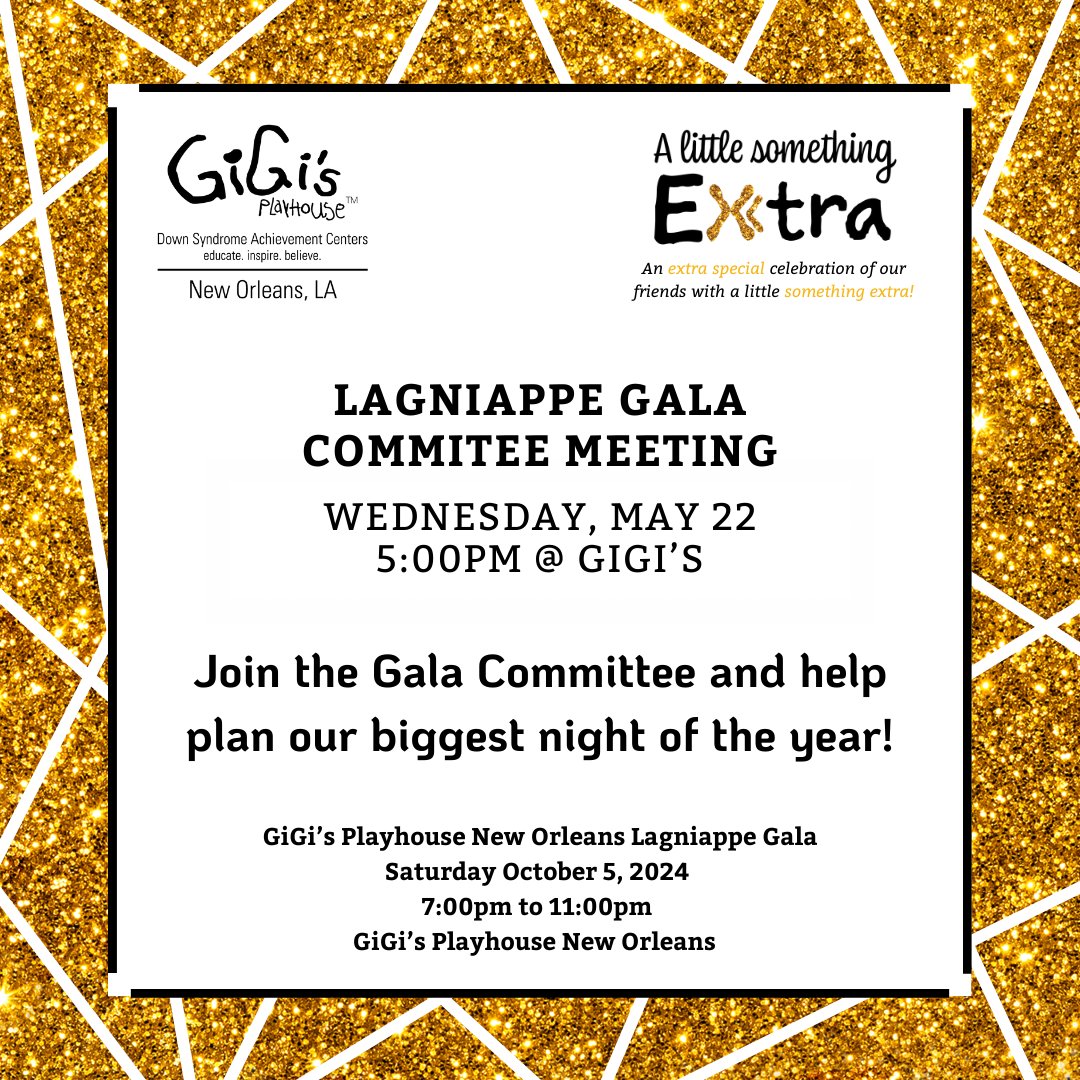 Interested in helping plan our 2024 Lagniappe Gala? Please join us next Wednesday, May 22 at 5:00pm at the Playhouse.