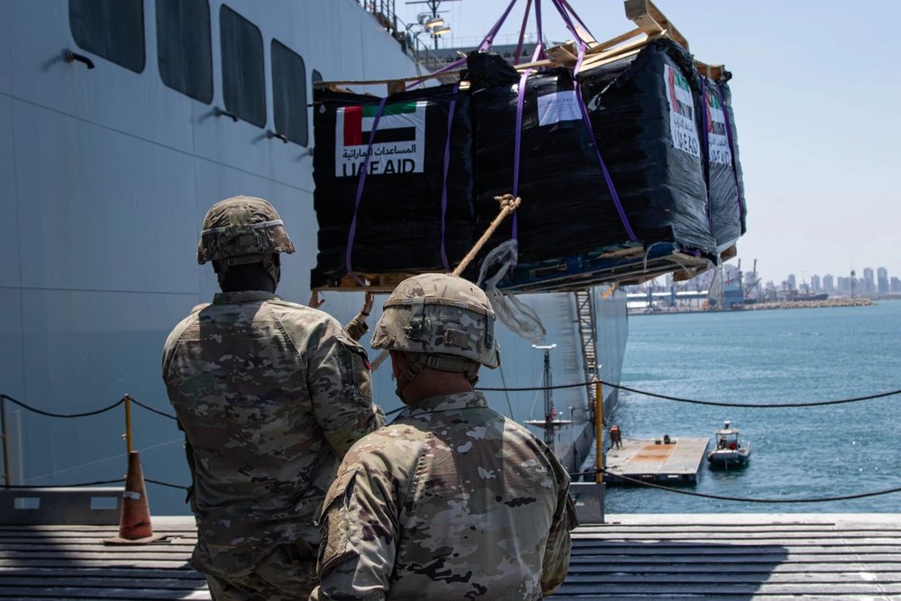 Earlier today, the first shipments of humanitarian assistance arrived on the shores of Gaza through the multinational humanitarian pier thanks to the tireless work of @CENTCOM and our teams at @USAID and @StateDept.