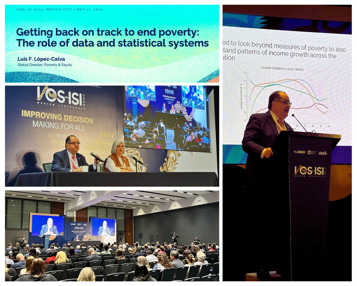 Honored to deliver a keynote at the IAOS – ISI 2024 International Statistics Conference “Improving Decision-Making for All” organized by @IAOS_Stat, @IntStat and @INEGI_INFORMA in #Mexico. #Data is the infrastructure and a precondition for effective policymaking. It is also a