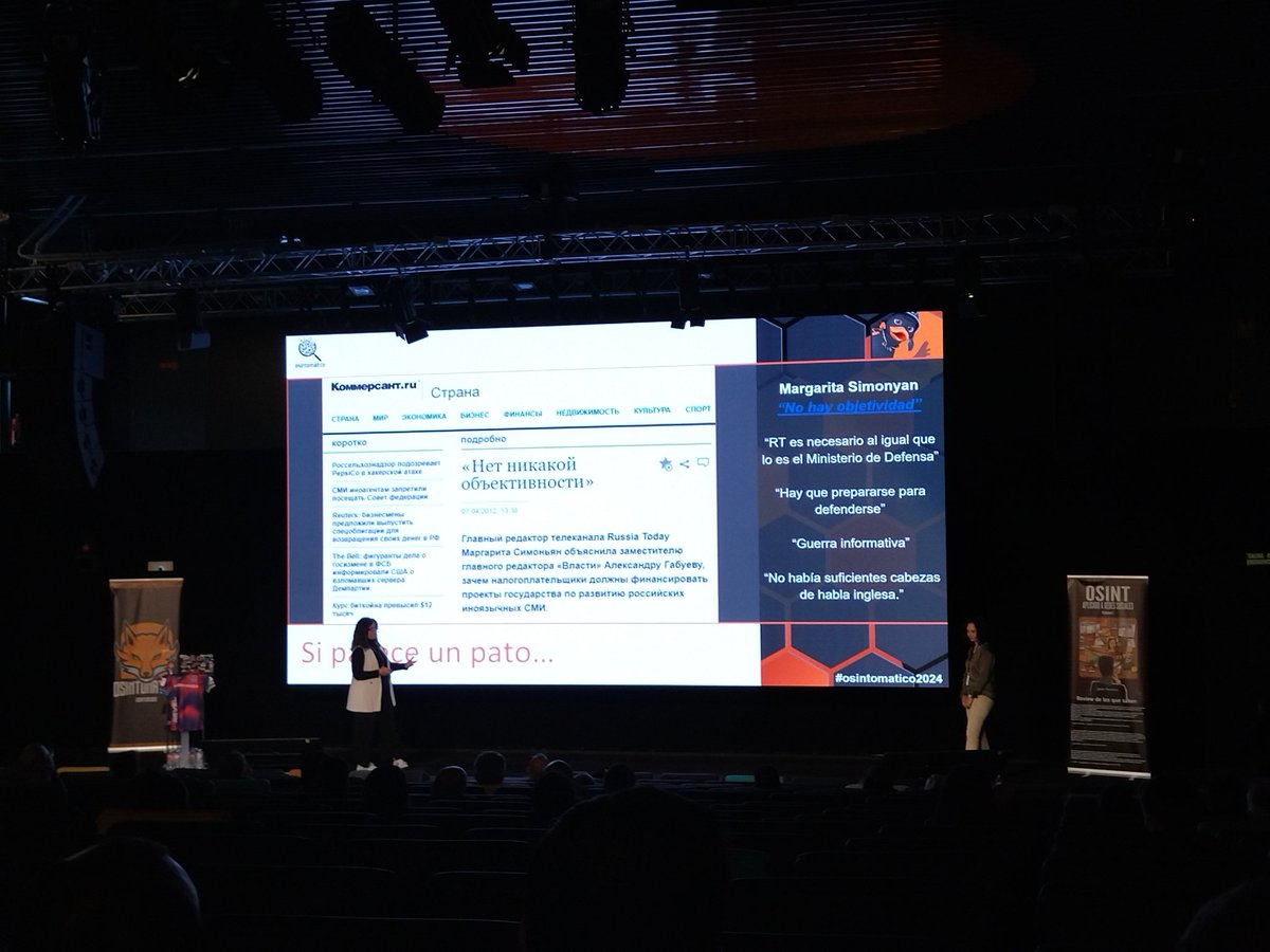 <a href="/PaulaNagore/">Paula González Nagore</a> y Raquel García explicándonos nuevas estrategias de comunicación rusas en redes sociales 

<a href="/OSINTomatic/">OSINTomático</a> #ciberinteligencia