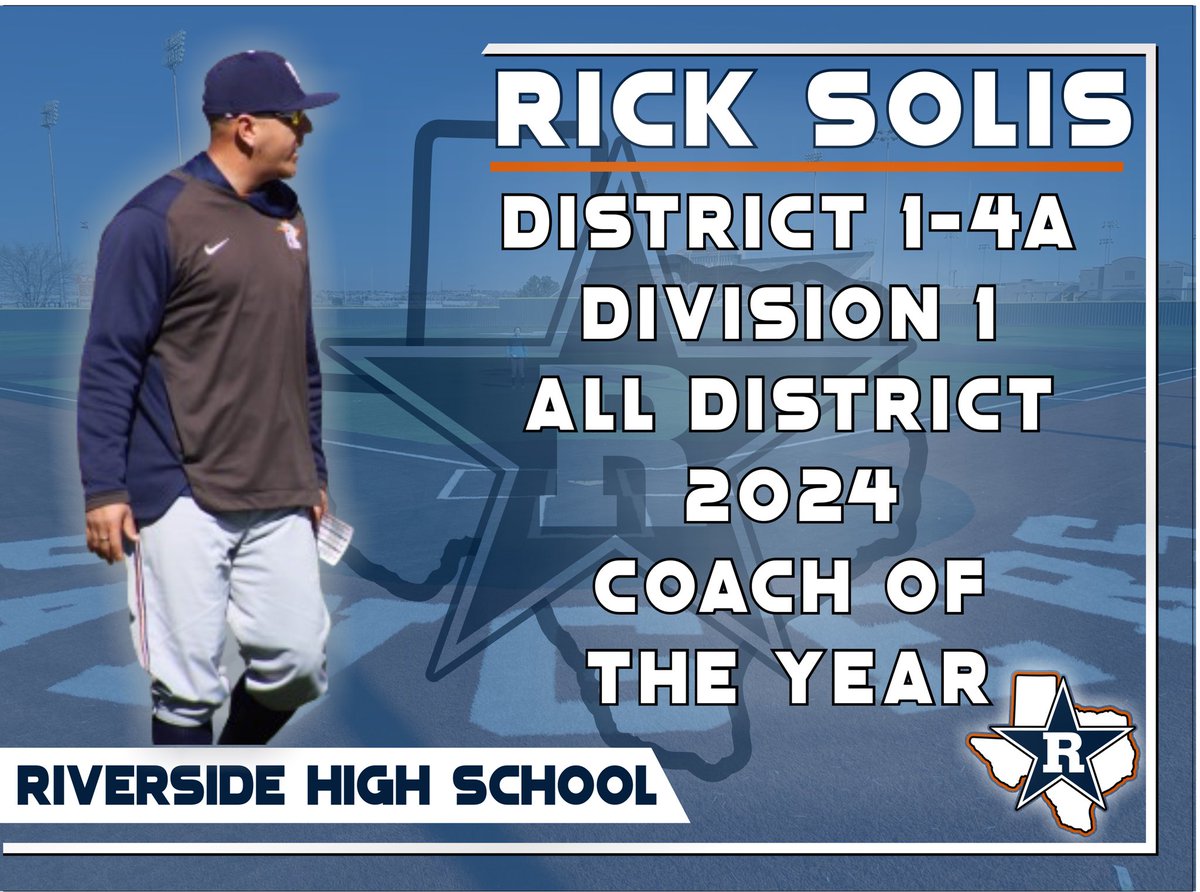 @rhsrangerbsb Congratulations to our 2024 District 1-4A Coach of the Year!!