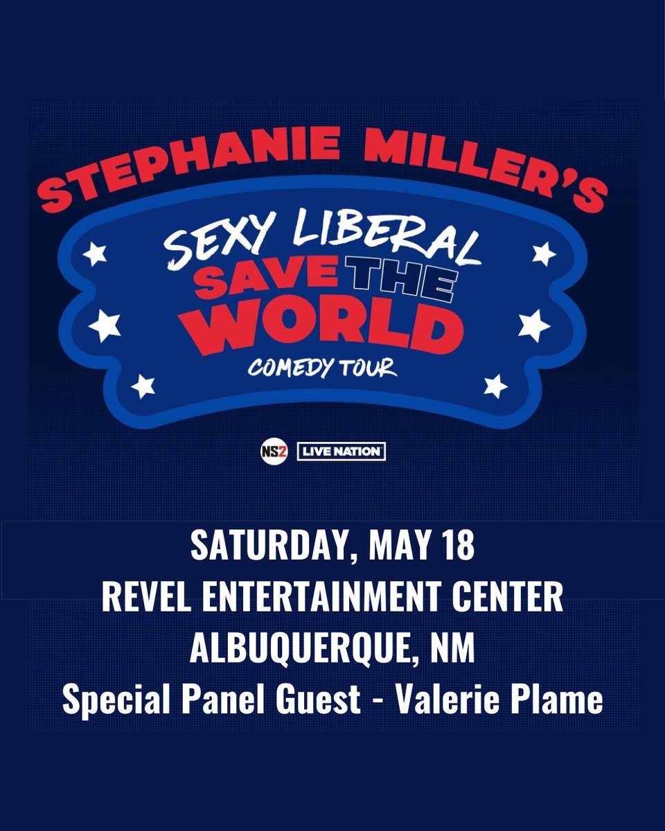 Just landed in Albuquerque for tomorrow night's big show with @StephMillerShow @frangeladuo @HalSparks and our special guest @ValeriePlame at The Revel Center- not to be missed-