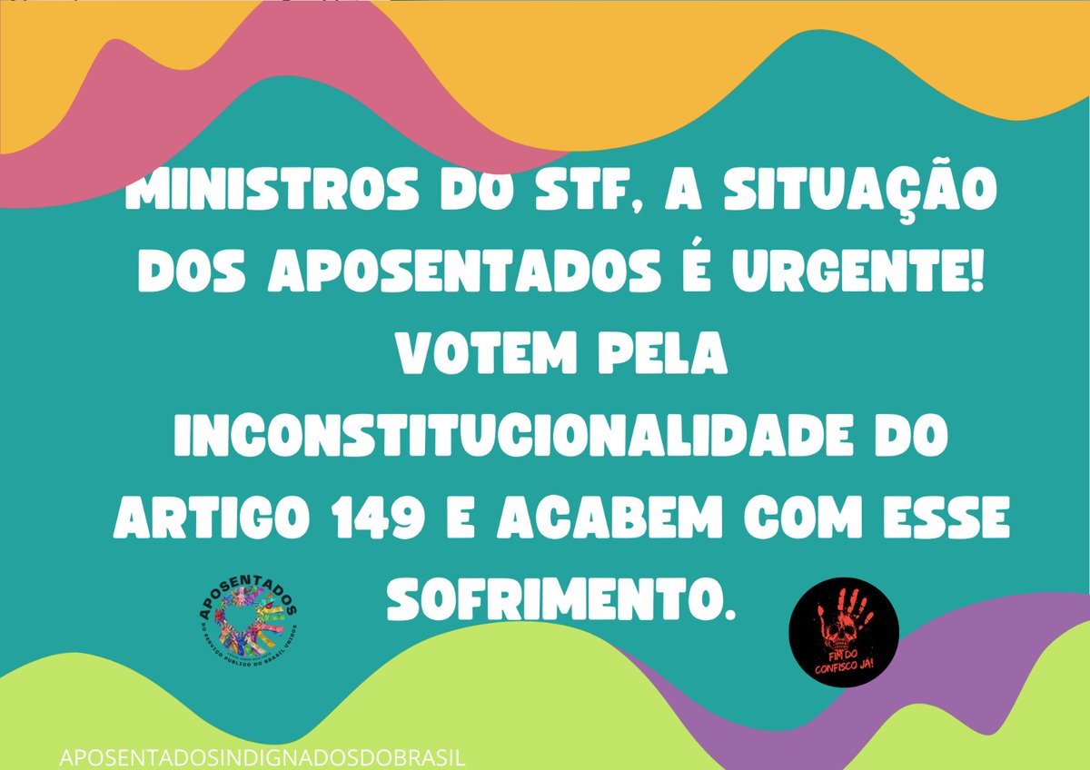 'Os aposentados merecem respeito e igualdade! Srs. Ministros, reexaminem o art. 149 da EC103/19 como inconstitucional para proteger sua dignidade.
@nunesmarquesK
@MinAMendonca
@Cristianozaninm
@FlavioDino
👇
Dignidade Já
#JustiçaParaAposentados'