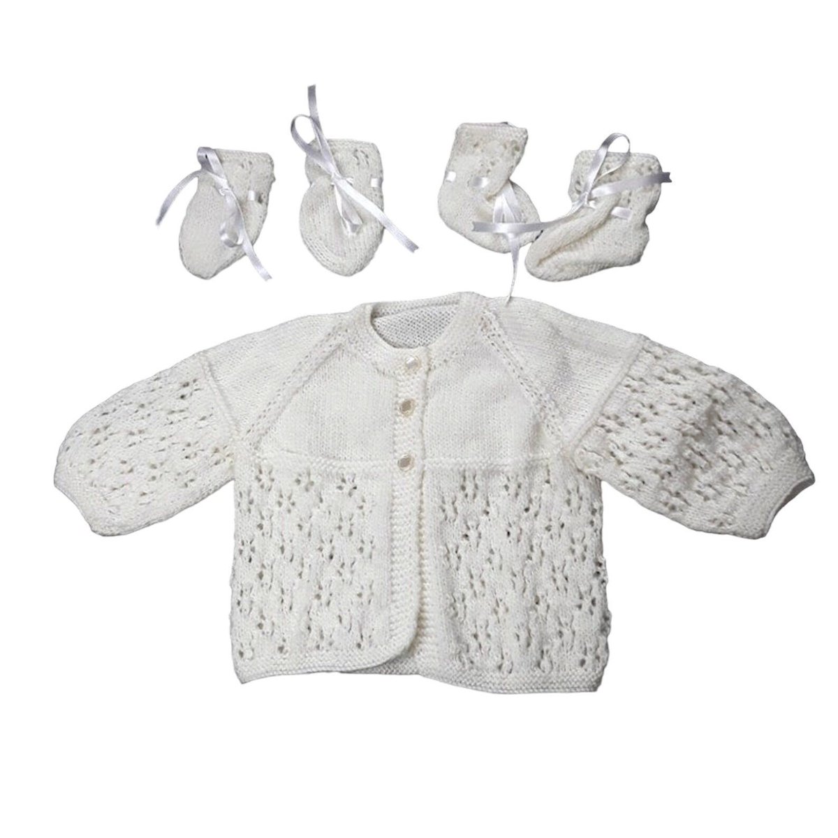 #MHHSBD 

𝗡𝗲𝘄 𝗯𝗮𝗯𝘆 𝗴𝗶𝗳𝘁 

Dress your little one in this cute, hand-knitted baby matinee set! It's perfect for the warmer months, fitting 3-6 months old. 

knittingtopia.etsy.com/listing/168055…