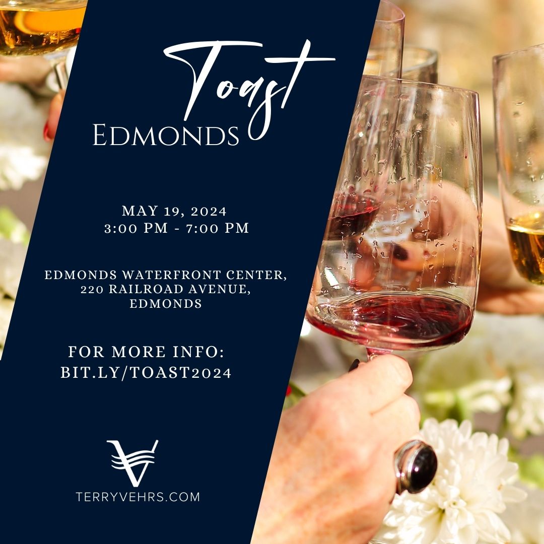 Get ready to raise your glasses at the 2024 Toast of Edmonds Celebration! 🥂🎉 

More info here!
👉 bit.ly/TOAST2024

#ToastOfEdmonds #Edmonds #WaterfrontTown #edmondswa #AgentOfWindermere #TerryVehrsRealEstate #VehrsGroupRealEstate #Windermere