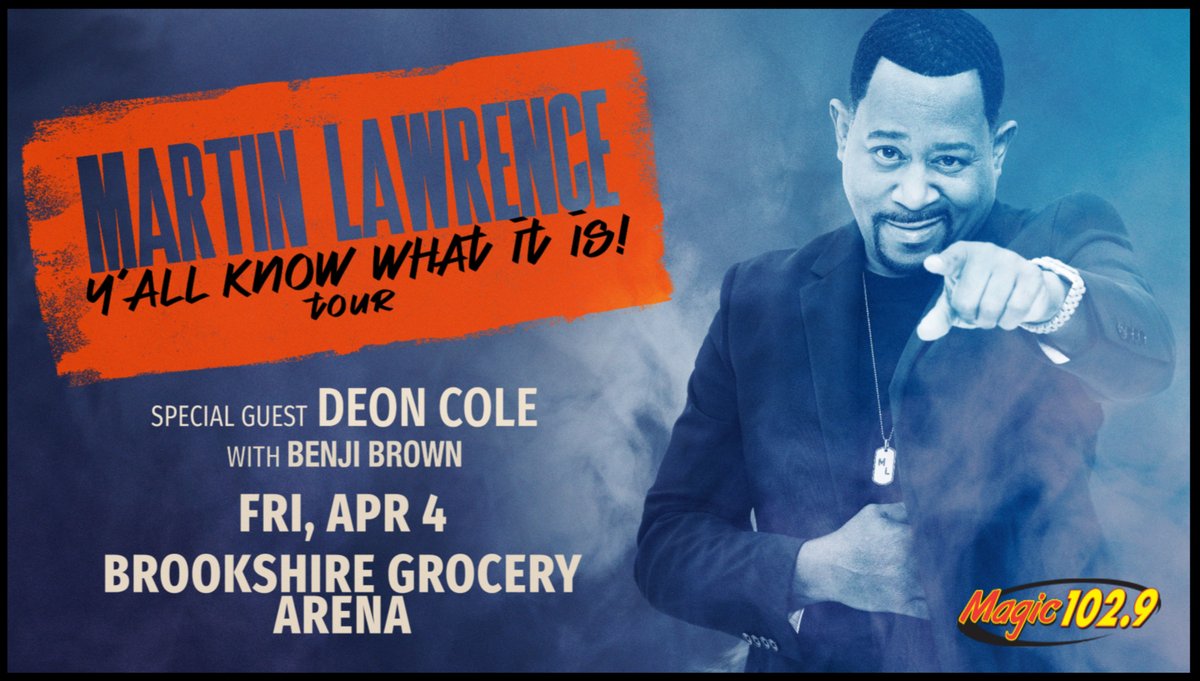 MagicIsKVMA's tweet image. ON SALE NOW!!!!!  visit TicketMaster.com #YallKnowWhatItIs #MartinLawrence @BrookshireGroceryArena April 4th 2025