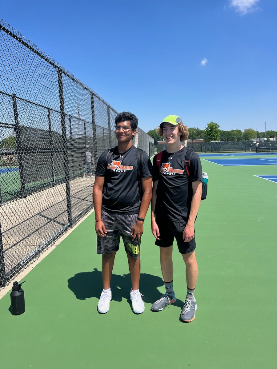 EA_Athletics's tweet photo. Arya and Samuel headed to State for Tennis Doubles! This will be Arya's 3rd trip with three different partners. Samuel will be making his first State appearance. Awesome job guys! https://t.co/vTxRn3sWoz