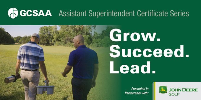 Congratulations to members on career advancements through recent ASCS completions! They'll receive GCSAA gift certificates thanks to <a href="/JohnDeere/">John Deere USA</a>.

 • Gary Wurtz, assistant superintendent at Greywalls Course at Marquette Golf Club
 • @ChristianCmock, assistant superintendent at