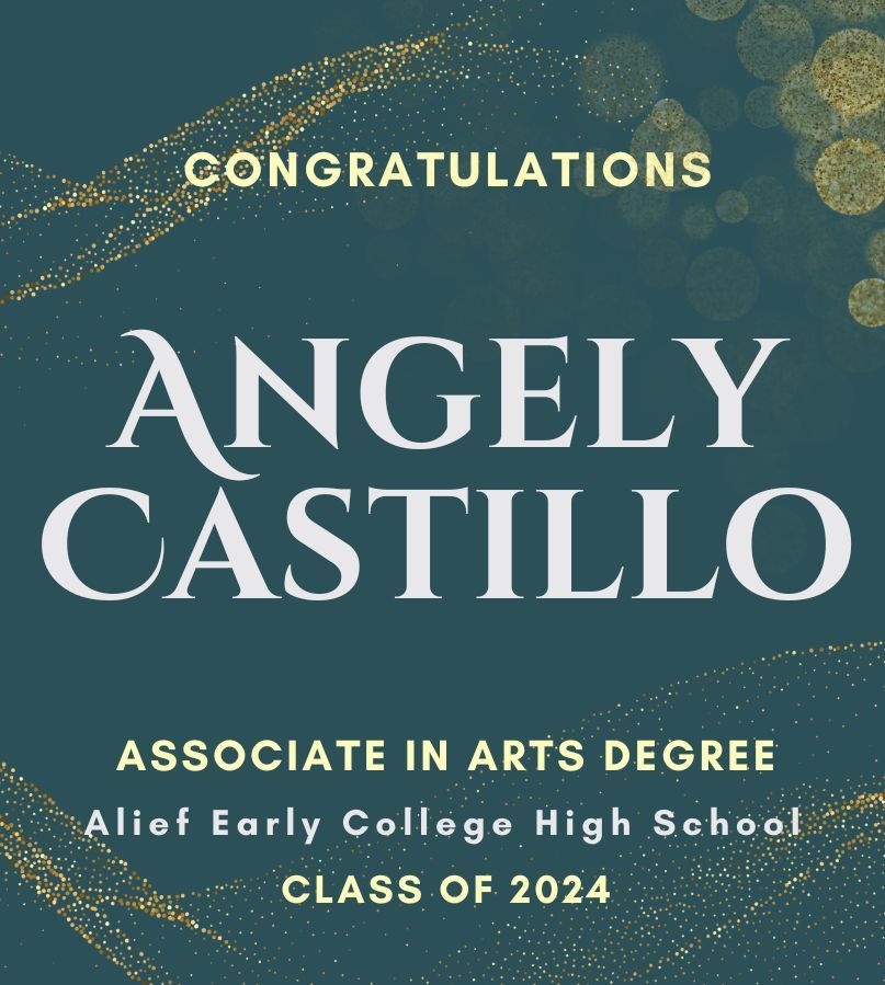 Recognizing Angely Castillo for our #aechsseniorspotlight. Angely earned an Associate in Arts Degree from HCC and will attend University of Houston to study Business In Marketing. Congratulations, Angely!