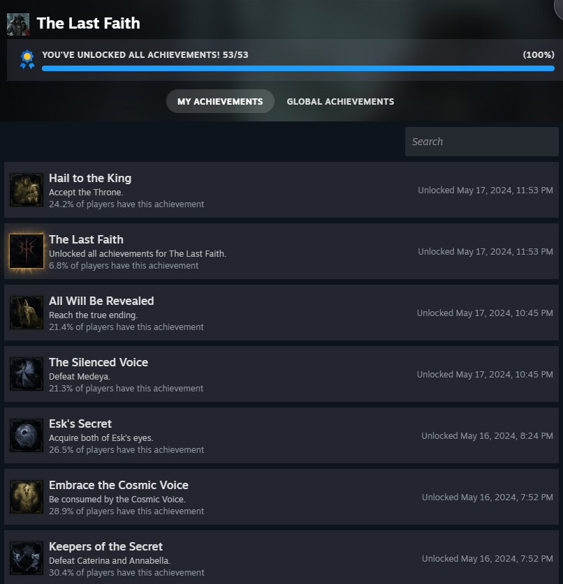 Guess who just 100%-ed #TheLastFaith?
(Sorry, 101%-ed. My mistake.)