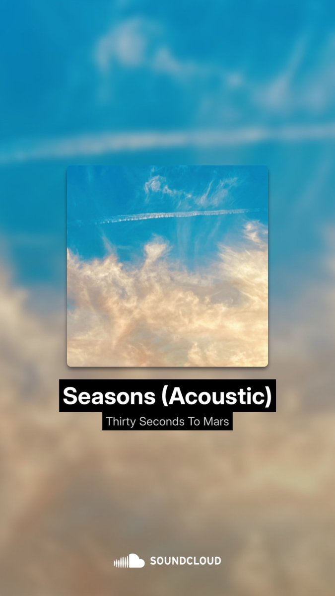 Seasons Acoustic out now on @SoundCloud 🎶 Stream here: soundcloud.com/thirtysecondst…