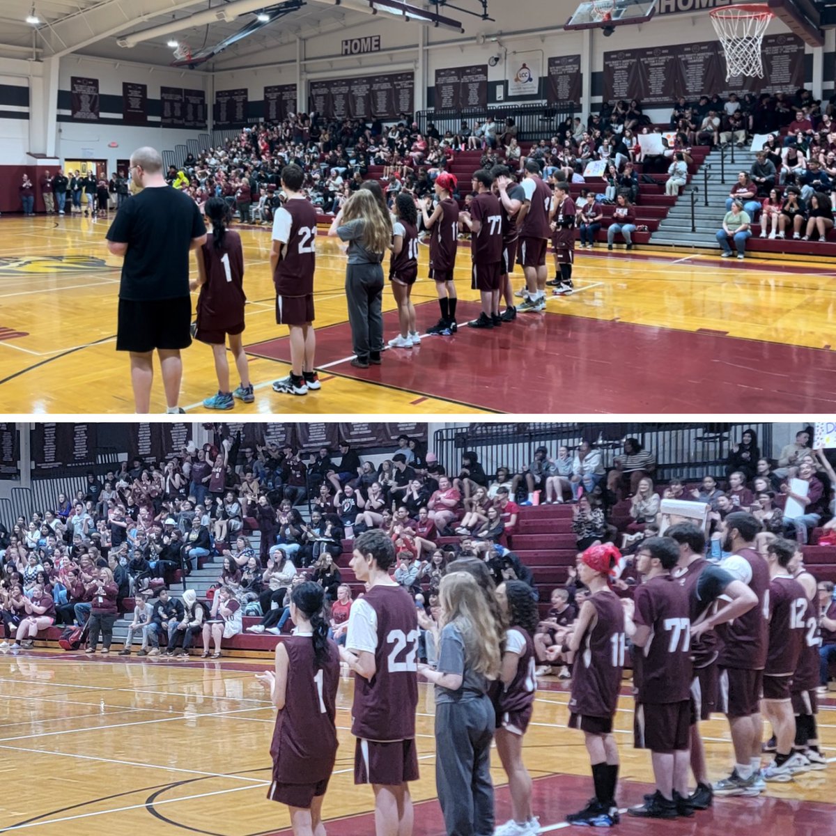 HUGE shout out to @goLYLIONS @DrMatthew_Barr. Today’s assembly game was perfect with so much support from so many students and an amazing atmosphere. @NewarkCSD @SpecOlympicsNY @UnifiedSportsNY @sectionvunified