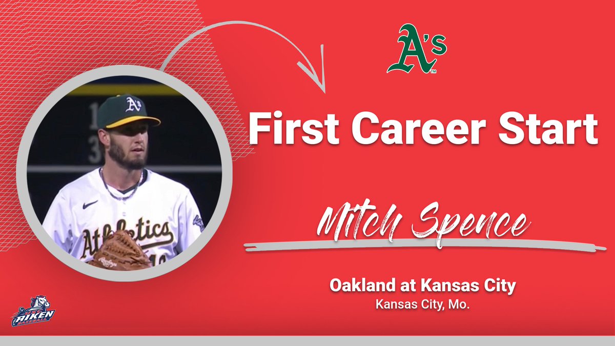 Former #PacerBSB standout Mitch Spence is scheduled to make his first career start as Oakland plays at Kansas City at 7:40 p.m. LET'S GO!!! #PacerNation