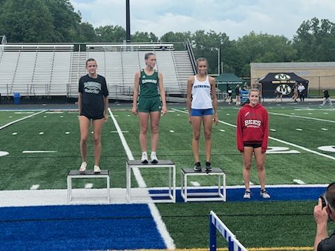Varsity Track & Field: OHSAA District Meet / Congratulations to Ella Beach who, in her first year competing in the Long Jump, finished in 4th place with a jump of 17' 1.5' and qualified for next week's OHSAA Regional Meet!!! BEE SO VERY PROUD, ELLA!!!