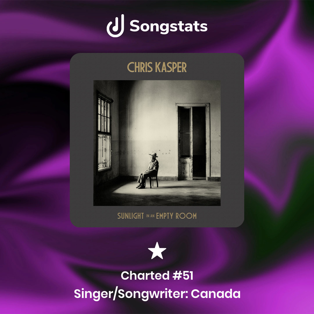 @chriskasper_ Damn! Just saw that your track "Ain't It A Shame (feat. G. Love)" reached #51 in the iTunes Singer/Songwriter Charts in Canada!