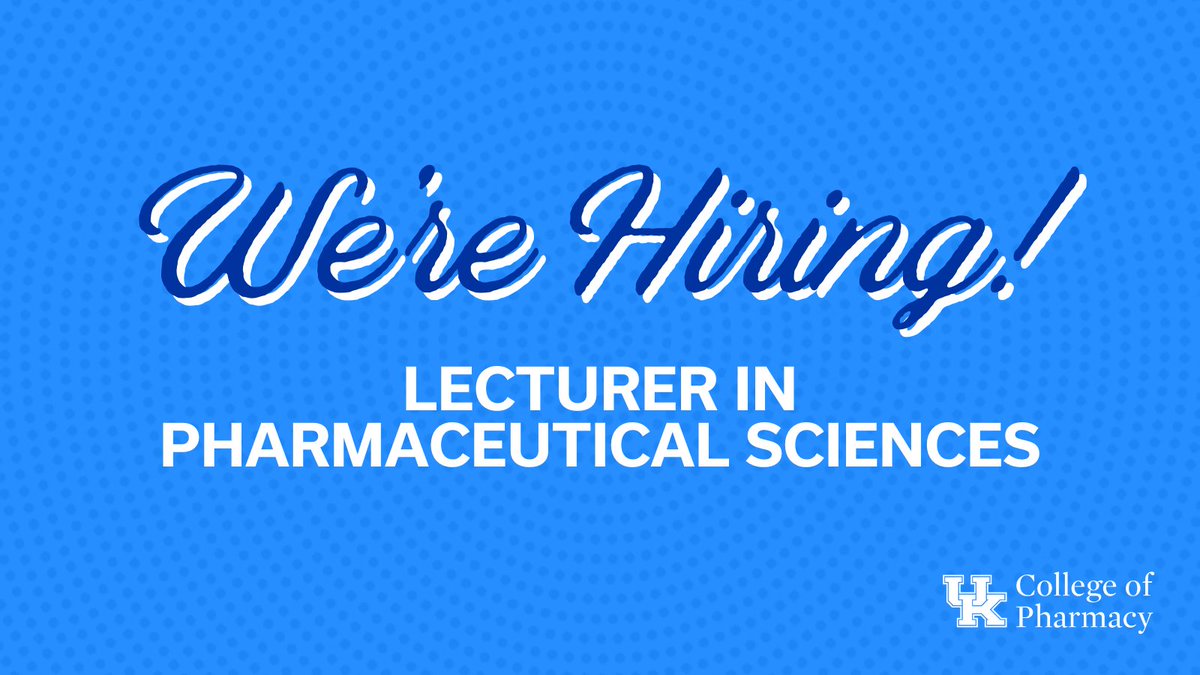 🌟COME WORK WITH US🌟

Opening: 9-month faculty position in lecturer title series, starting F'24. Looking for educators with diverse backgrounds to expand our new undergrad prgm in #PharmSci.

Learn more/apply by 5/31: bit.ly/4btYdLB 

#AcademicCareers #PharmEd #TwitteRx