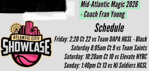 Coaches check out where our girls are playing AAU this wknd! 

CeeJay Thomas ‘25/KLow Elite - TX
Gabby D’Agostino ‘26/United, Amira Pinkett ‘25/Team Sharp, & Victoria Lubaczeski ‘26/Magic  all playing in Atlantic City, NJ

#HerAtHun #HunStrong #HUNgry #OnTheHUNt #basketball #aau