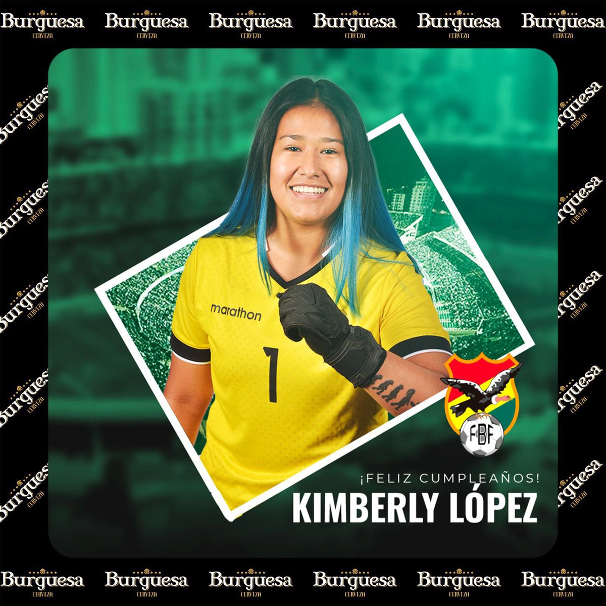 🎉 Felicitamos el día de su cumpleaños a Kimberly López Zubieta, arquera de #LaVerde Femenina. 🇧🇴🧤 🎉 ¡Muchas felicidades y los mejores deseos para este 2024! 🏆