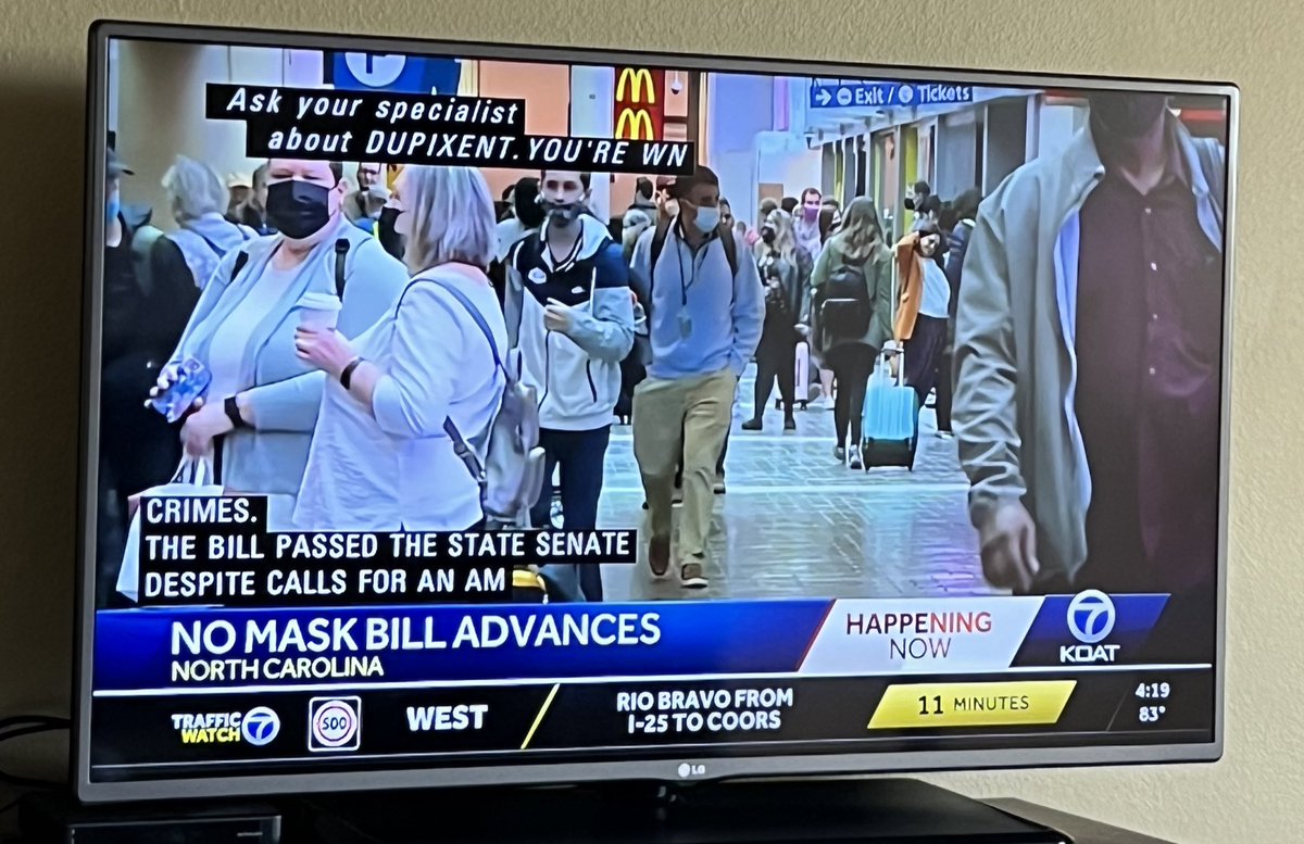 Y’all. I’m in New Mexico this weekend and they just had a story on their LOCAL news about H237, the bill banning masks in NC. We are a national story for this foolishness. 😠 #ncpol