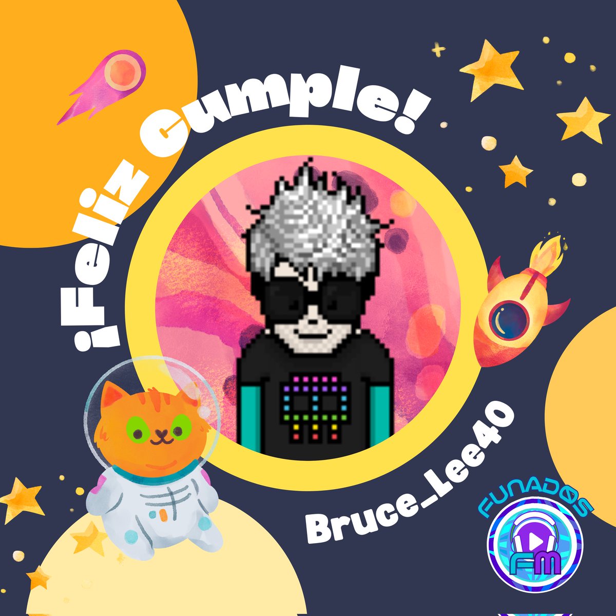Funadosfm está hoy celebrando el cumpleaños de nuestro querido <a href="/Lee40Bruce/">BRUCE_LEE40</a>
de parte de todo nuestro equipo de FunadosFM queremos desearle un feliz cumpleaños 🎂 y que hoy en su día la pasé muy bien!! Bruce sopla tus velitas y pide un deseo. 💕
Funadosfm.com 🥳🎂