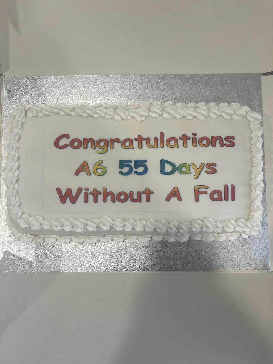 55 days without a fall! Another huge achievement by the team! Proud to manage and lead such a great team! #PatientSafety #MdtWorking #TeamNorth #TeamA6 #A6StrokeUnit @NatashaMcculla1