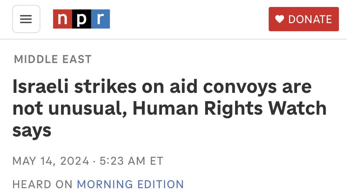 Palestinians are suffering because you’re arming and funding the country deliberately blocking aid and killing aid workers.