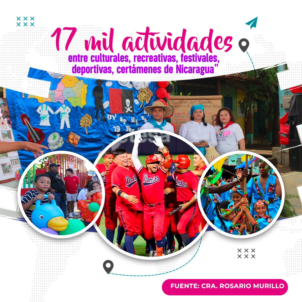 La Alegría De Vivir En Paz...
17 Mil Actividades Por Toda La Nación...
#Nicaragua #SoberaníaYDignidadNacional #4519LaPatriaLaRevolución #ManaguaSandinista #SomosUNCSM