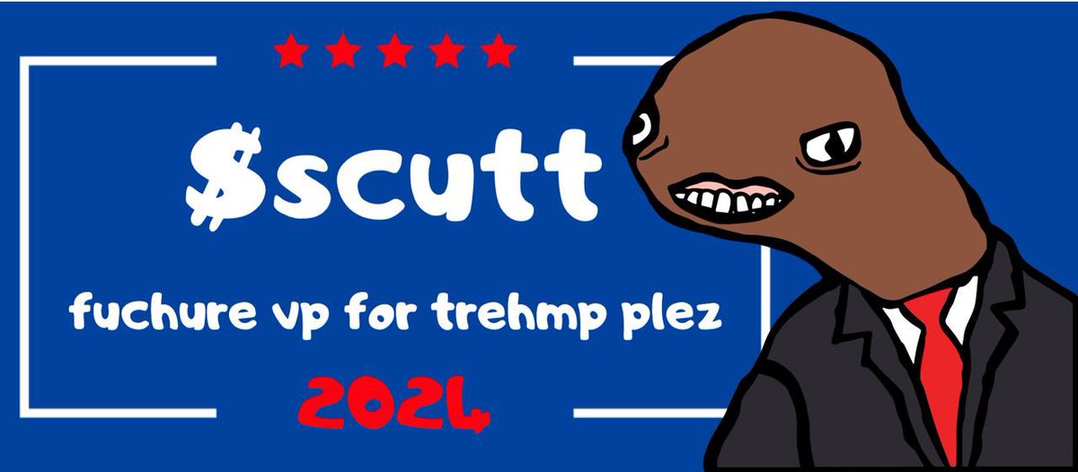 Campaign trail? Mre lik meme trail! Tem Scutt leadin da way 2 victory! 🚀🇺🇸🇺🇸🇺🇸 #Campaign2024 #ScuttCoin $SCUTT $TREMP