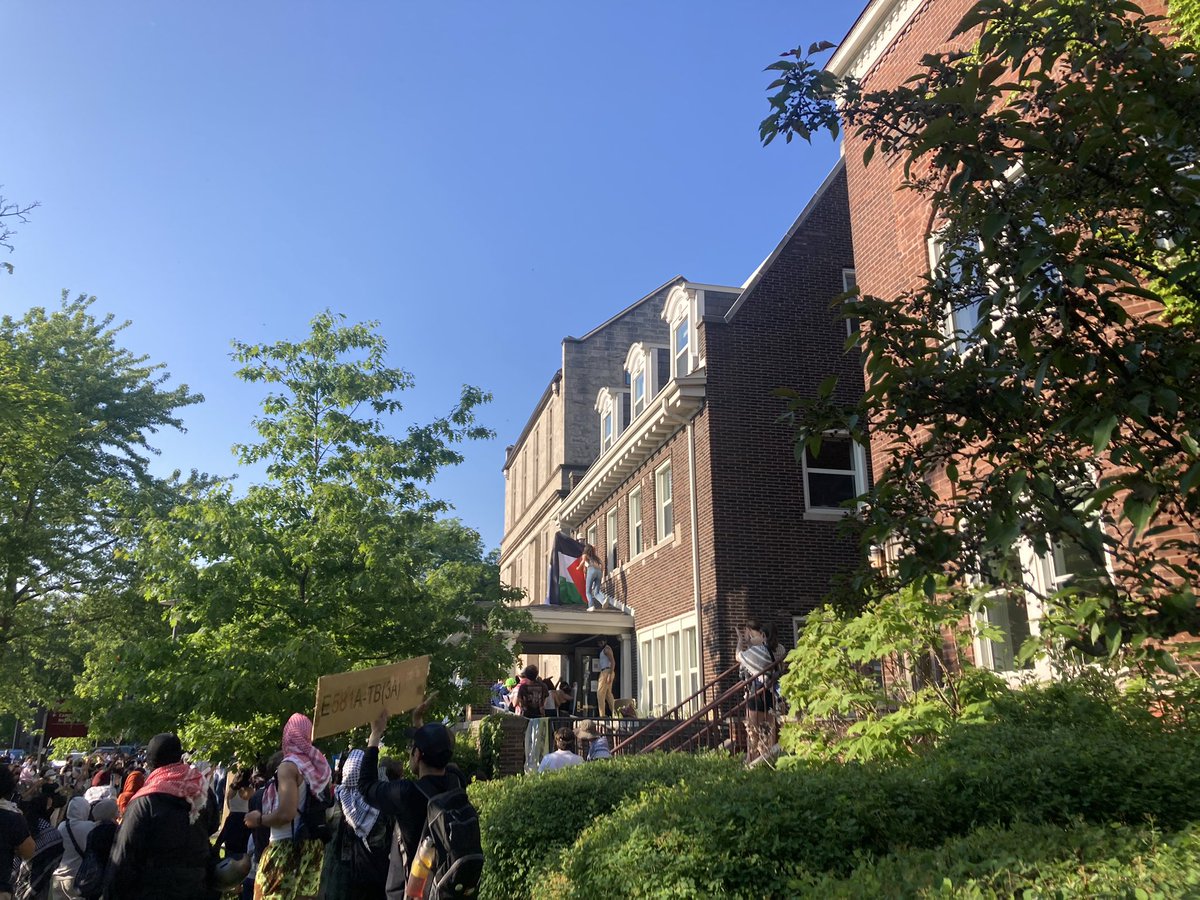 We got protesters on the roof