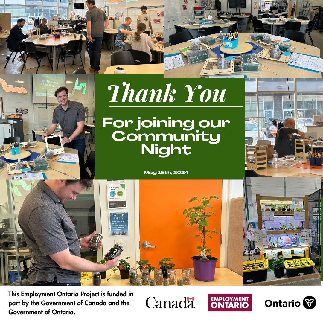 Thank you everyone who participated in our first AGRI Tech community night on Wednesday & @ONTatwork for funding the event! Our next community night is on June 5th, where we'll learn about plants & soil. Learn more here: stemminds.com/product/agri-t…

#stemminds #borealfarms #OnJobs