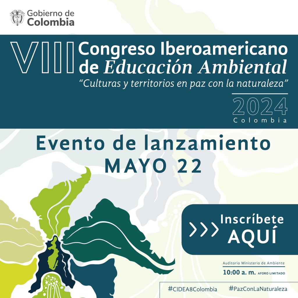 ¡Por primera vez, Colombia será sede del 8vo Congreso Iberoamericano de Educación Ambiental 📚🍃! Este evento se realizará del 16 al 18 de octubre en Cali, Valle del Cauca y reunirá a educadores y educadoras ambientales de toda Iberoamérica, quienes podrán visibilizar los