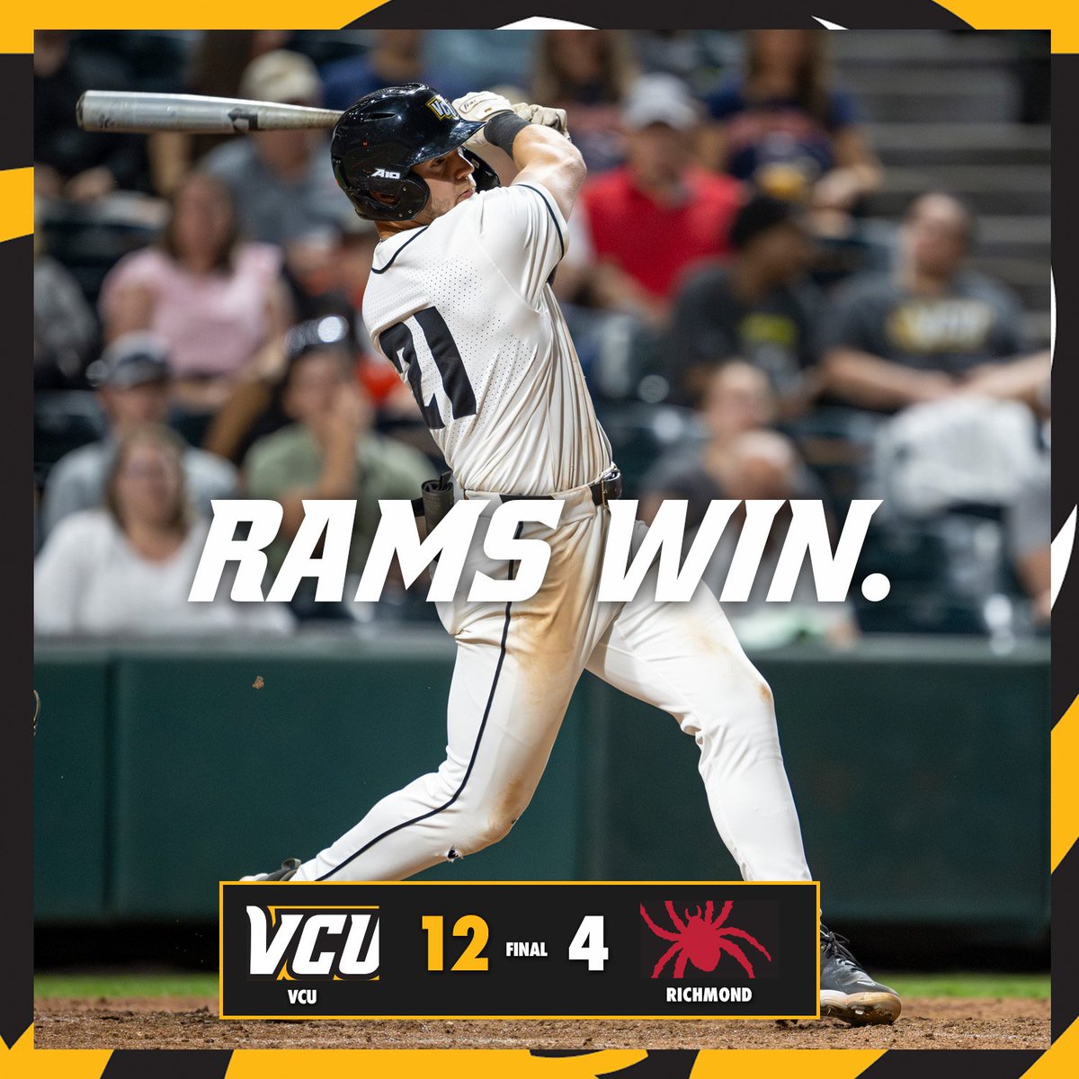Doubleheader 🧹🧹🧹
⚾️ Kleinman - HR, 5 RBIs
⚾️ Weisner - 3-4, RBI, 2 R
⚾️ Benzin, Bean - 2 RBI

#LetsGoVCU