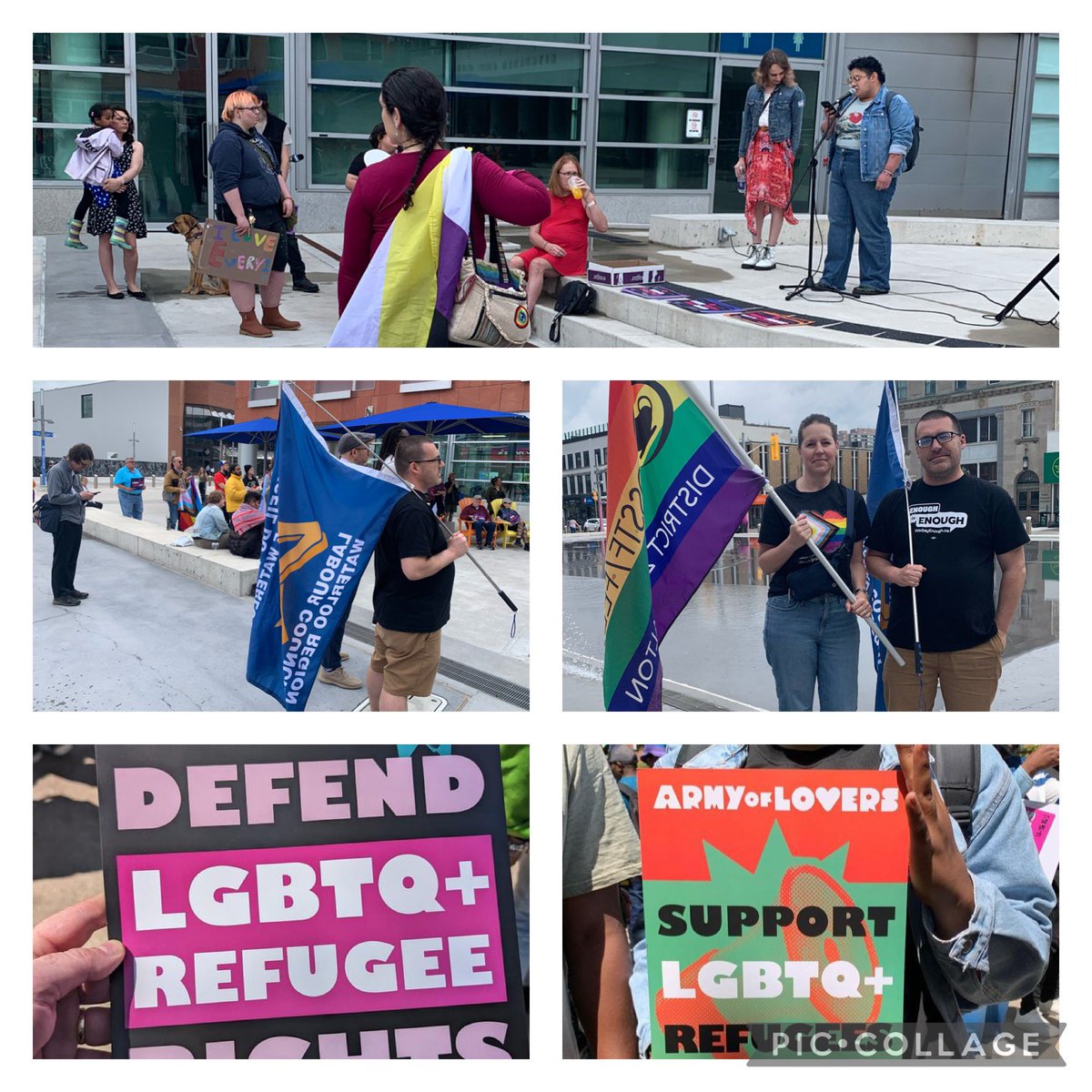 Happy to get out to a rally with @jjdonkersgoed to support the Rainbow Week of Action. #RainbowEquality matters everyday and we must continue the work to educate, support, and create safe spaces. #osstf #OntEd